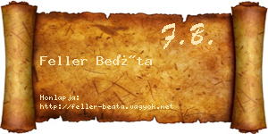 Feller Beáta névjegykártya