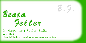 beata feller business card